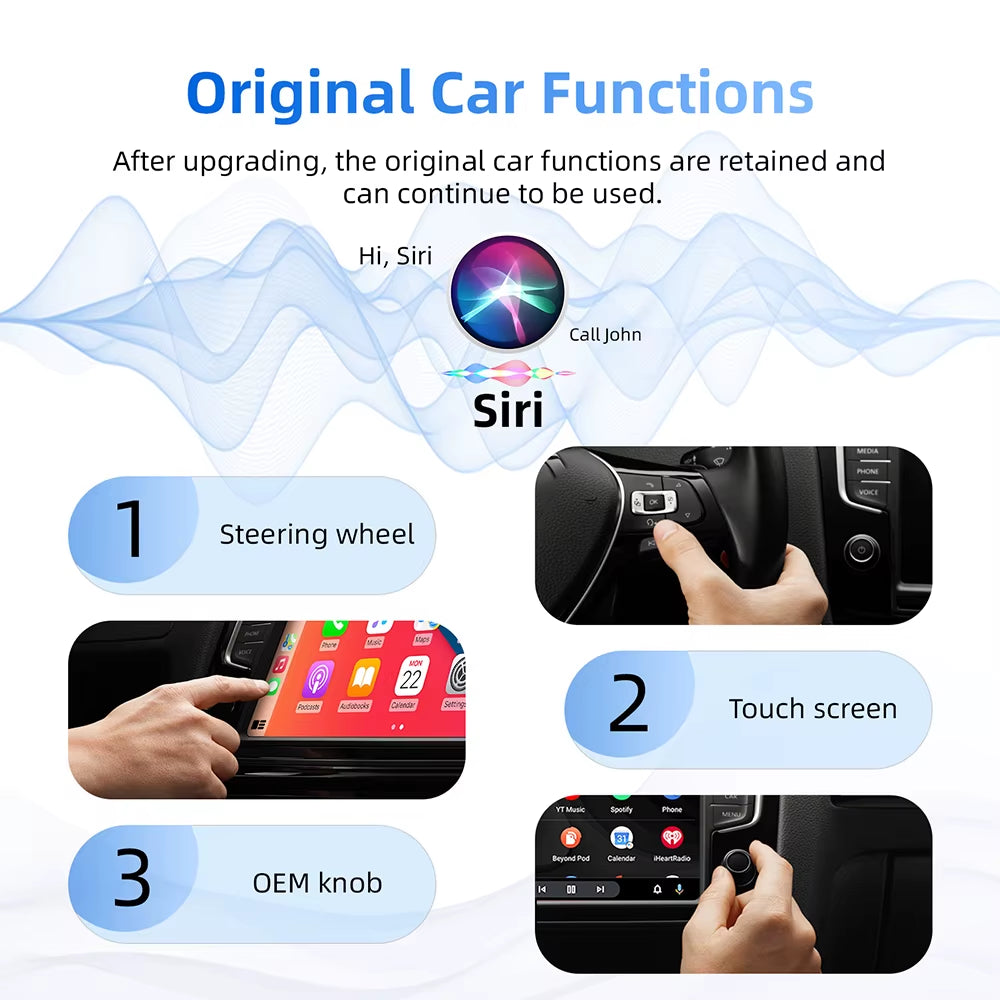 Type-C Wireless Carplay Adapter Android Smart Dongle for Factory Type-C Wired 2 in 1 Wireless Carplay & Android Auto Adapter